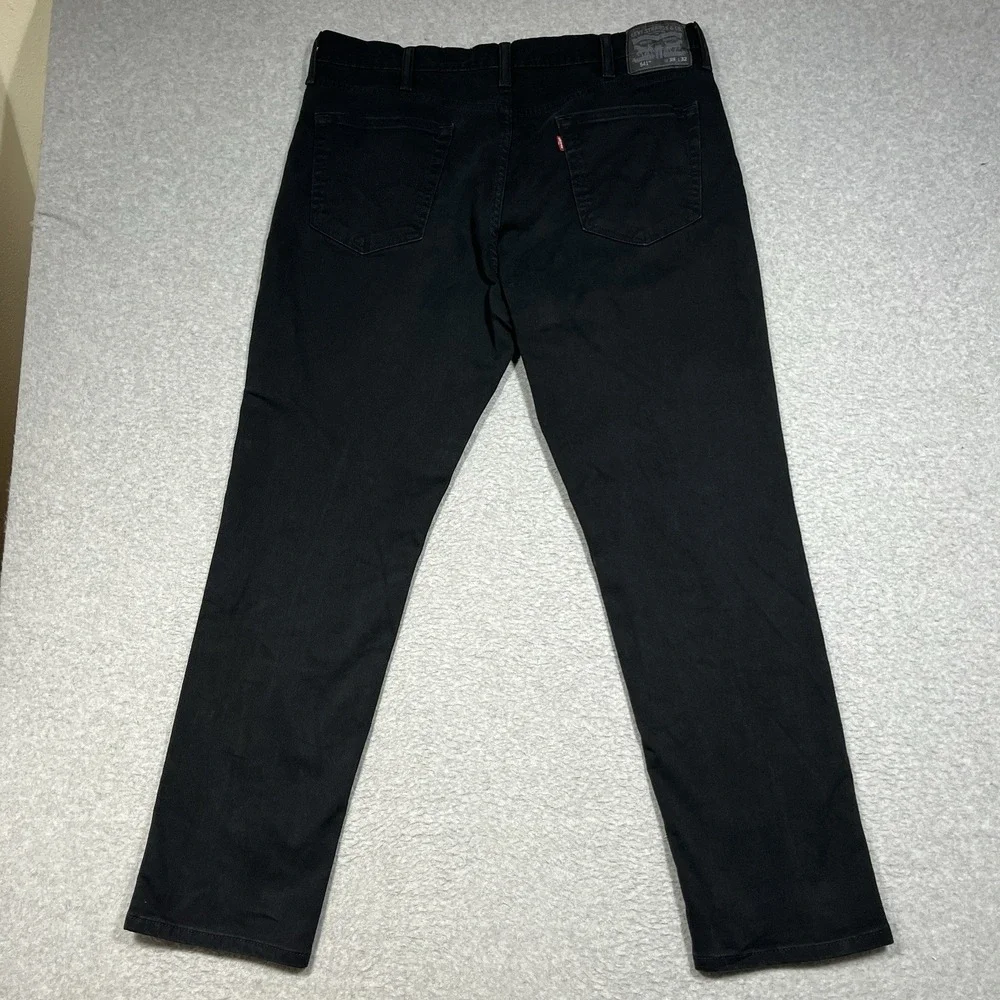 Levis Jeans Mens 38x32 (Fit 38x31) Black 541 Atheltic Fit Denim Dark Logo Cotton